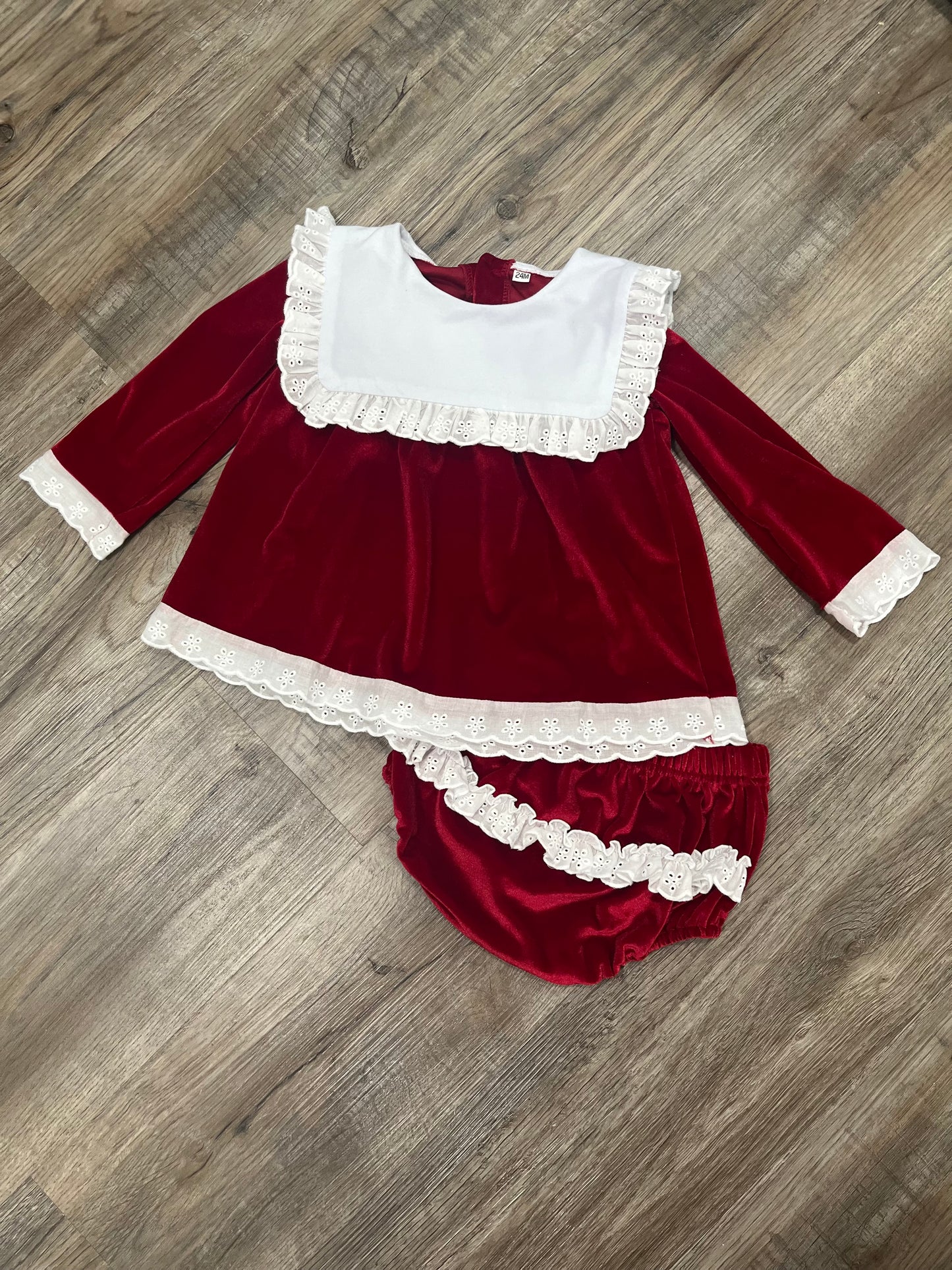 BLANK-Red Velvet Diaper Set
