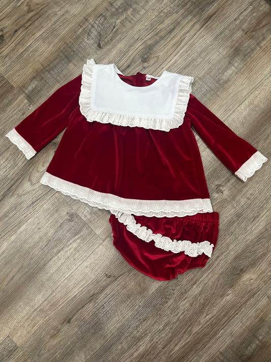 BLANK-Red Velvet Diaper Set