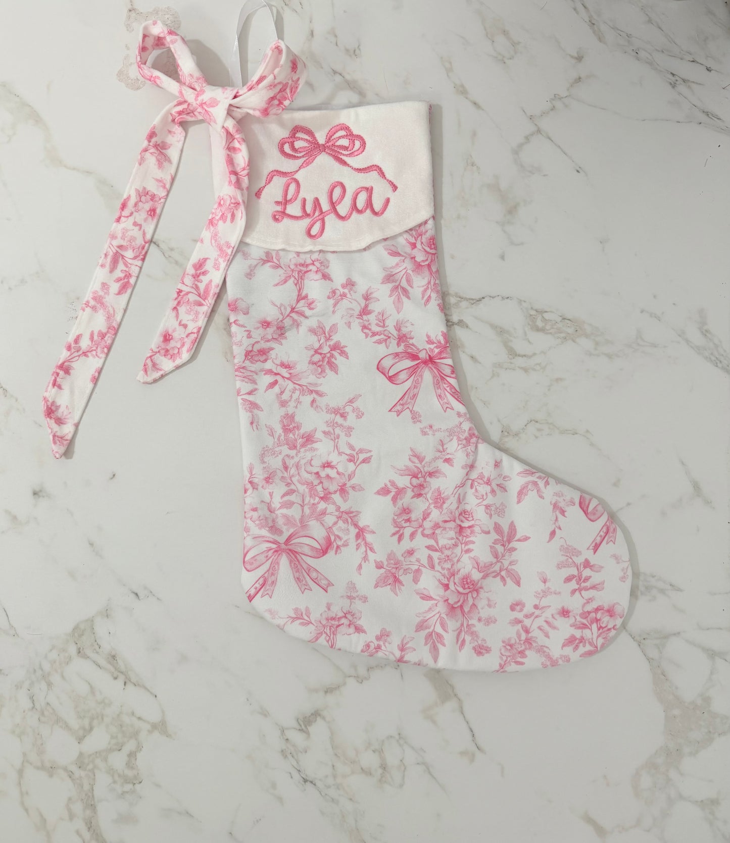 BLANK- Pink Bow Stockings