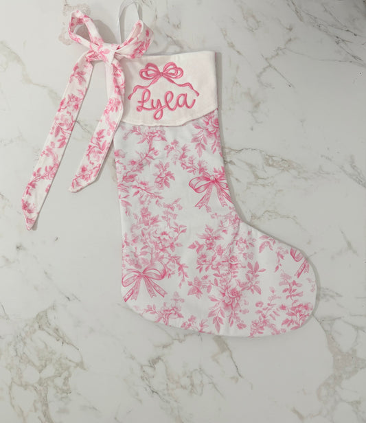 BLANK- Pink Bow Stockings